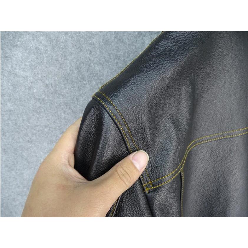 ファーストレイヤー 牛革506 デニム風 スリム レザージャケット