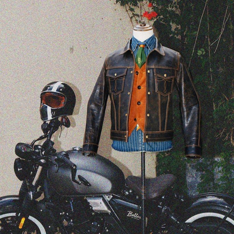 高級感溢れる！インディゴ カウハイド サードタイプ Gジャン  