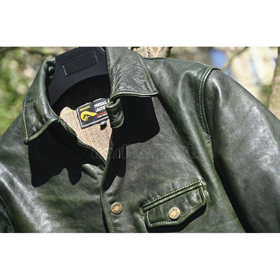 紳士服 馬の皮 かなり古くする レトロ 革のジャケット メンズ 紳士服 馬の皮 かなり古くする レトロ 革のジャケット メンズ