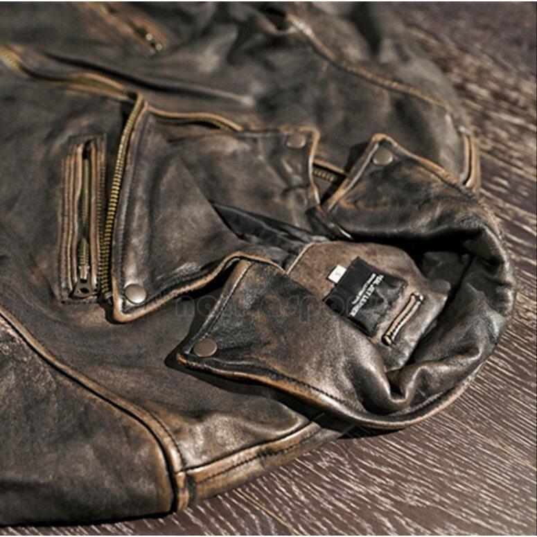 レトロ ハーレーファンカージャケット 革ジャン シープスキン レザー