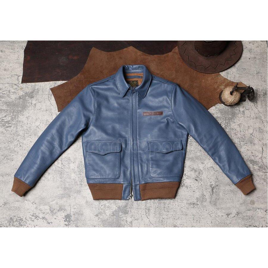 レザーA2フライトジャケット 革ジャケット 秋冬 ラペルフライトスーツ