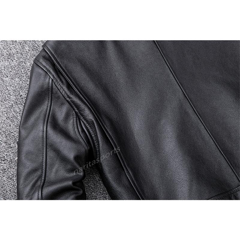 ヴィンテージ 復刻 MA-1 ジャケット 本革100％ハンドメイド 刺繍