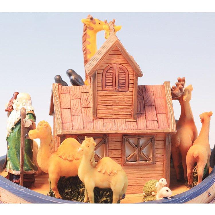 ねじまき式音楽ボックス♪ 動物の世界 オルゴール カノン 置物