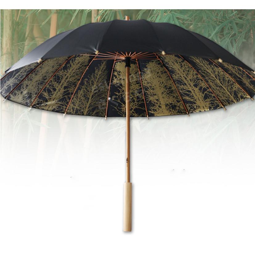 古風 ストレートロッド日傘 長柄 長傘 日よけ用傘 紫外線防止傘 晴雨傘