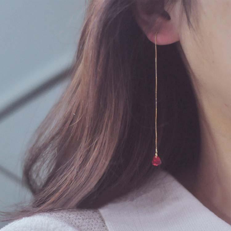 RainbowGirl アメリカンピアス フックピアス レディース ハート レッド