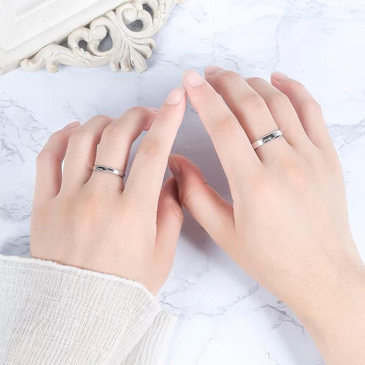 RainbowGirl 指輪 メンズ レディース シンプル FOREVER LOVE シルバー