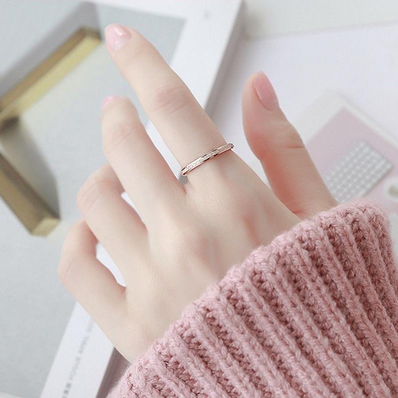 指輪 レディース ピンキーリング ステンレス 2mm 4mm ピンクゴール
