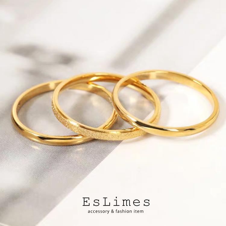 指輪 レディース リング 3点セット 3連 シンプル シルバー ゴールド 18