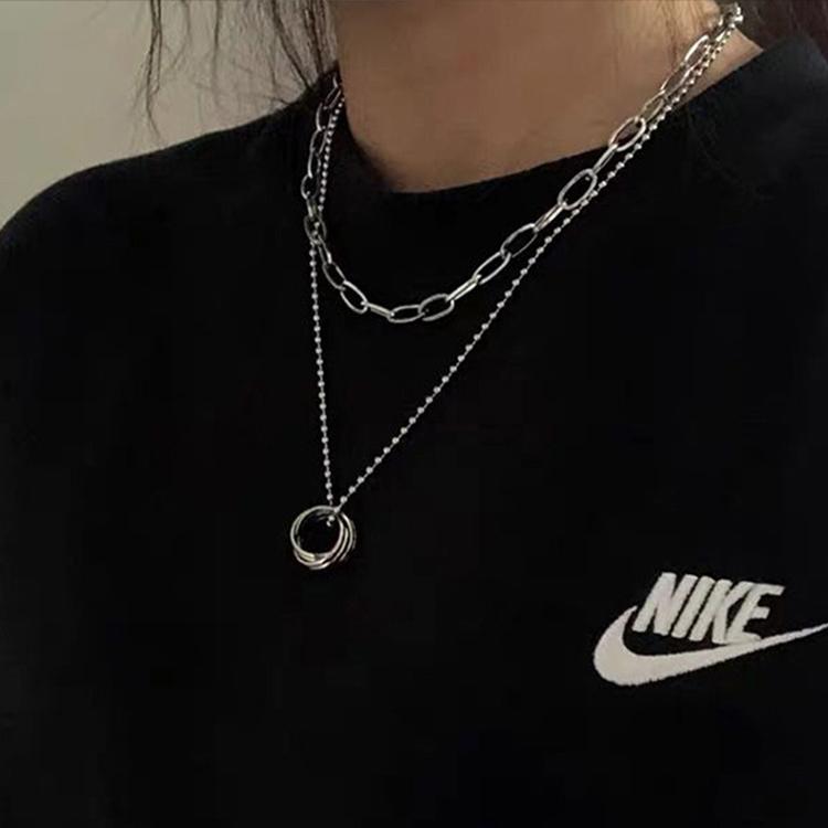 ネックレス レディース メンズ 2本セット ステンレス リング