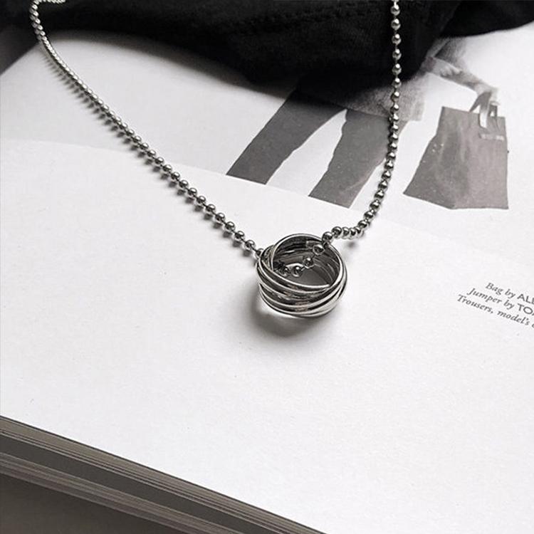 ネックレス レディース メンズ 2本セット ステンレス リング