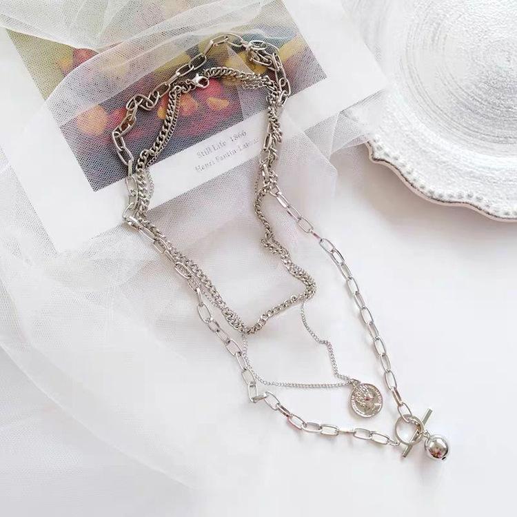 wallet ネックレス3本セット ネックレス レディース メンズ 3本セット 3連 コインネックレス