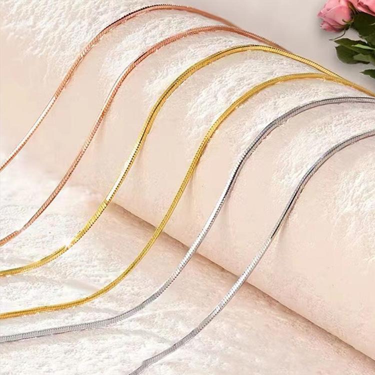 ネックレス チェーンのみ レディース スネークチェーン 1mm サージカル