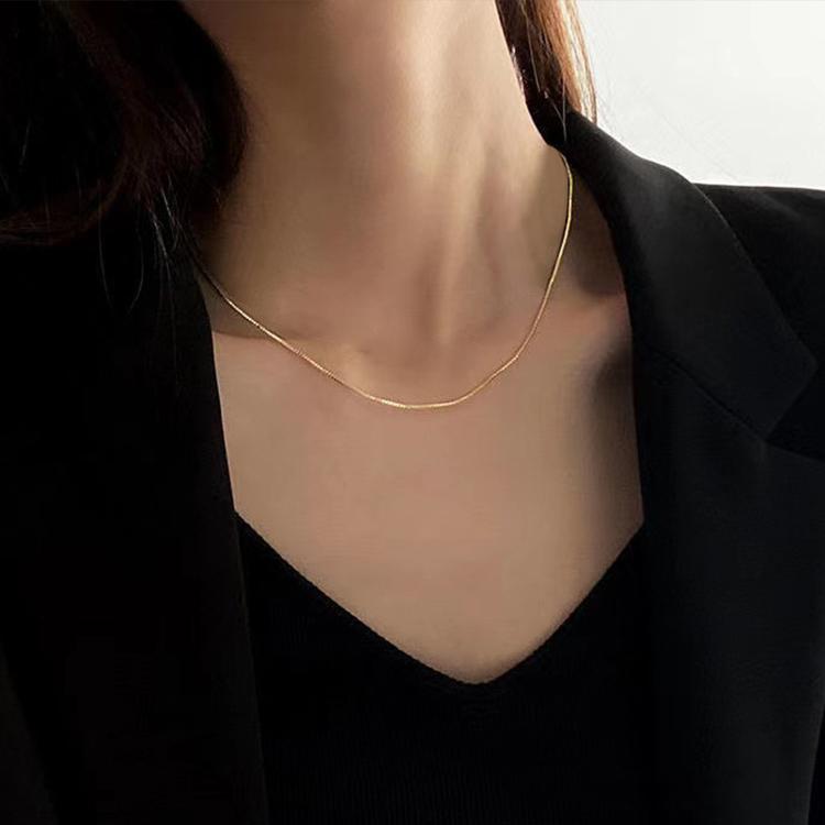 ネックレス チェーンのみ レディース スネークチェーン 1mm サージカル
