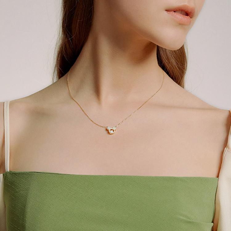 ネックレス レディース ミッキーマウス 可愛い ステンレス 贅沢