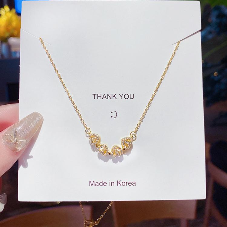 ネックレス レディース 四つ葉のクローバー お花 2way ステンレス 贅沢