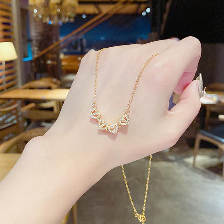 希少 ozwrt gold silver set 18金 ネックレス レディース K18 ダイヤモンド 四葉 クローバー