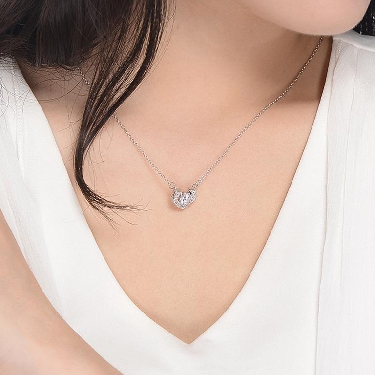 ネックレス レディース 上品/計15粒 0.81カラット 馬蹄ネックレス 人気 ホワイトデーお返し 記念日プレゼント 女性 お守り ホワイトデーお返し_7