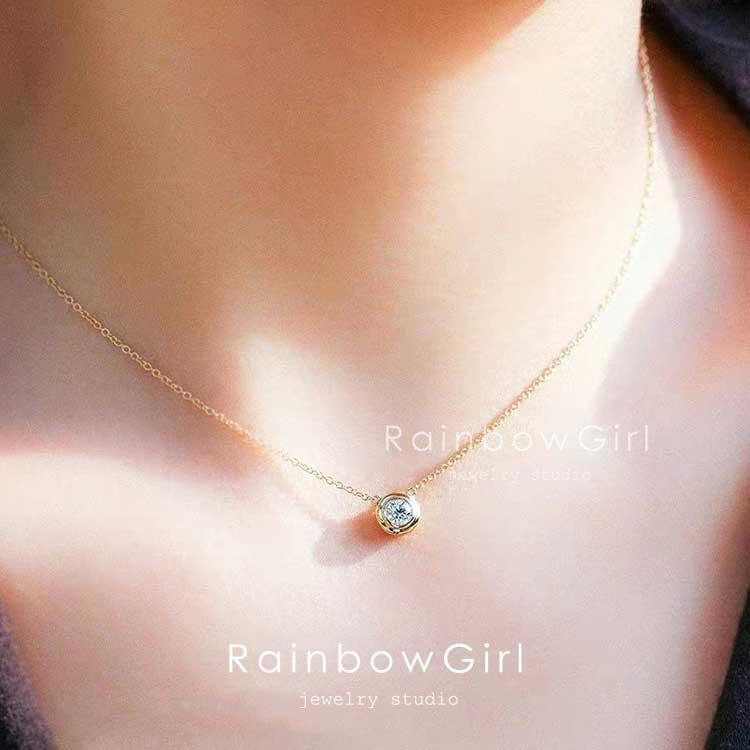 ネックレス レディース 一粒 CZダイヤ 0.45ct 定番 シンプル ネックレス レディース 一粒 CZダイヤ 0.45ct 定番 シンプル