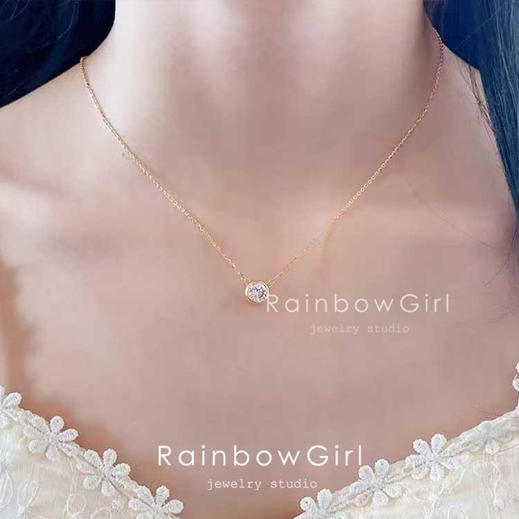 ネックレス レディース 一粒 CZダイヤ 0.45ct 定番 シンプル ネックレス レディース 一粒 CZダイヤ 0.45ct 定番 シンプル