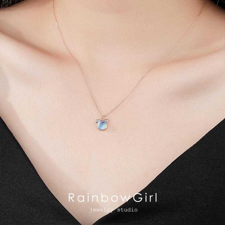 うぐいす◆1点物✧希少✧白蝶真珠ネックレス✧蓮カービング RainbowGirl（アクセサリー） ネックレス レディース うさぎ 月