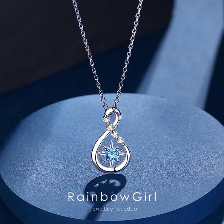 RainbowGirl ネックレス レディース 選べる しずく 雫 ドロップ ブルー 
