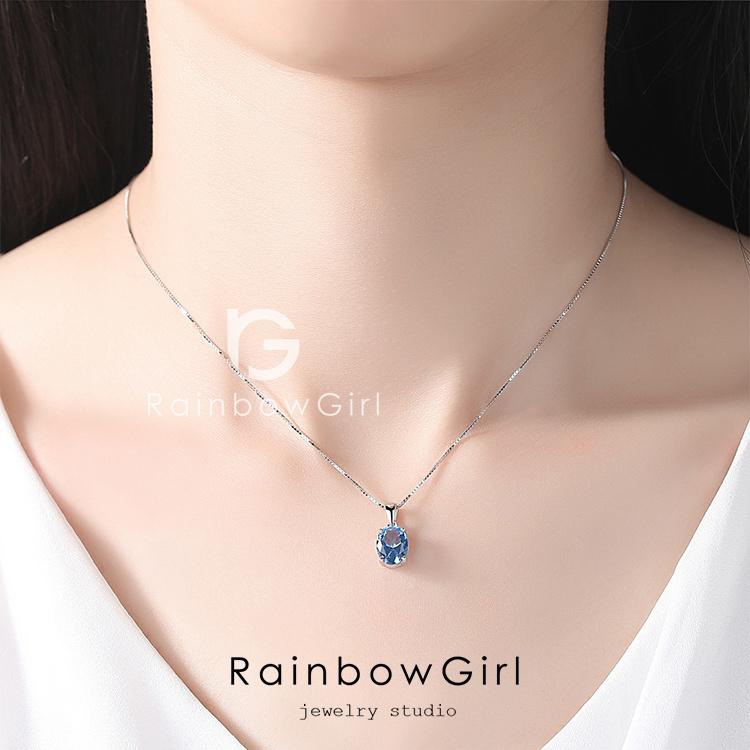 ネックレス レディース ブルートパーズ 大粒 11月誕生石 シルバー 金属アレルギー対応 女性 娘 妻 彼女 嫁 ホワイトデーお返し 人気の画像