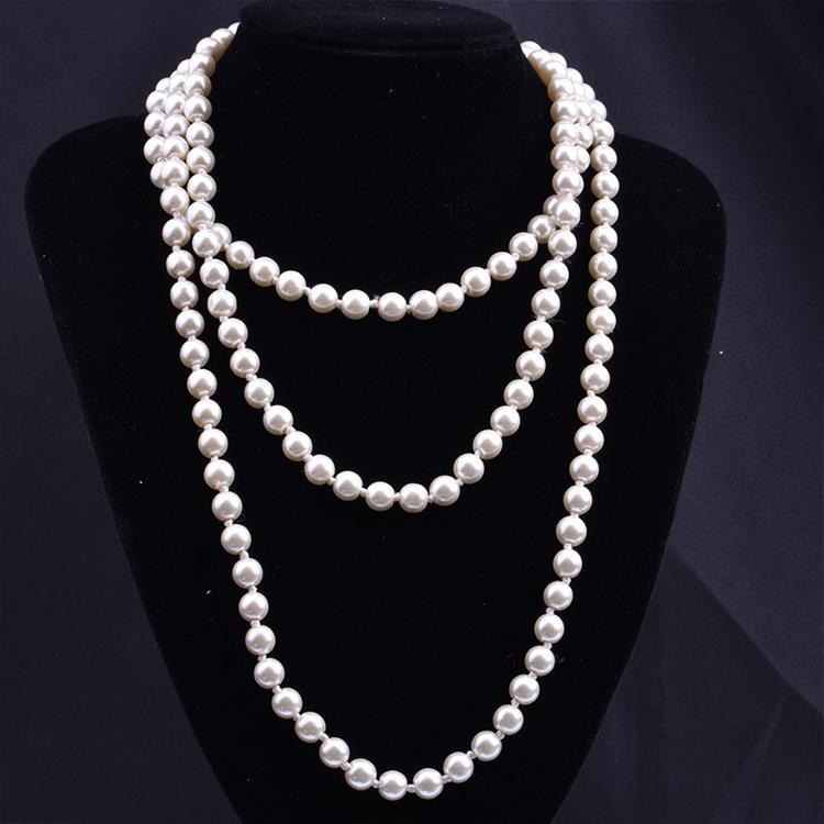 ロングパールネックレス レディース 8mm 2連 3連 150cm 冠婚葬祭 ロングパールネックレス レディース 8mm 2連 3連 150cm 冠婚葬祭