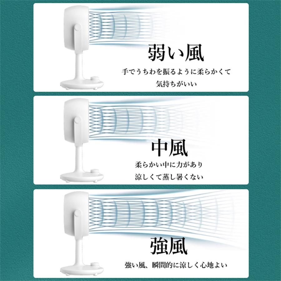 【2024新登場】卓上扇風機 冷風機 ハンディ扇風機 ハンディファン  卓上 小型 dcモーター 携帯扇風機 ベビーカー 車用 48時間連続使用 首振り 強力 ミニ 低騒音｜eslye-led｜09