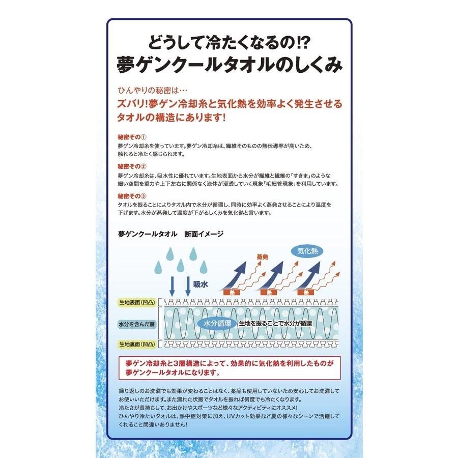 あすつく】夢ゲンクールタオル 2色より ブルー ピンク 冷却タオル