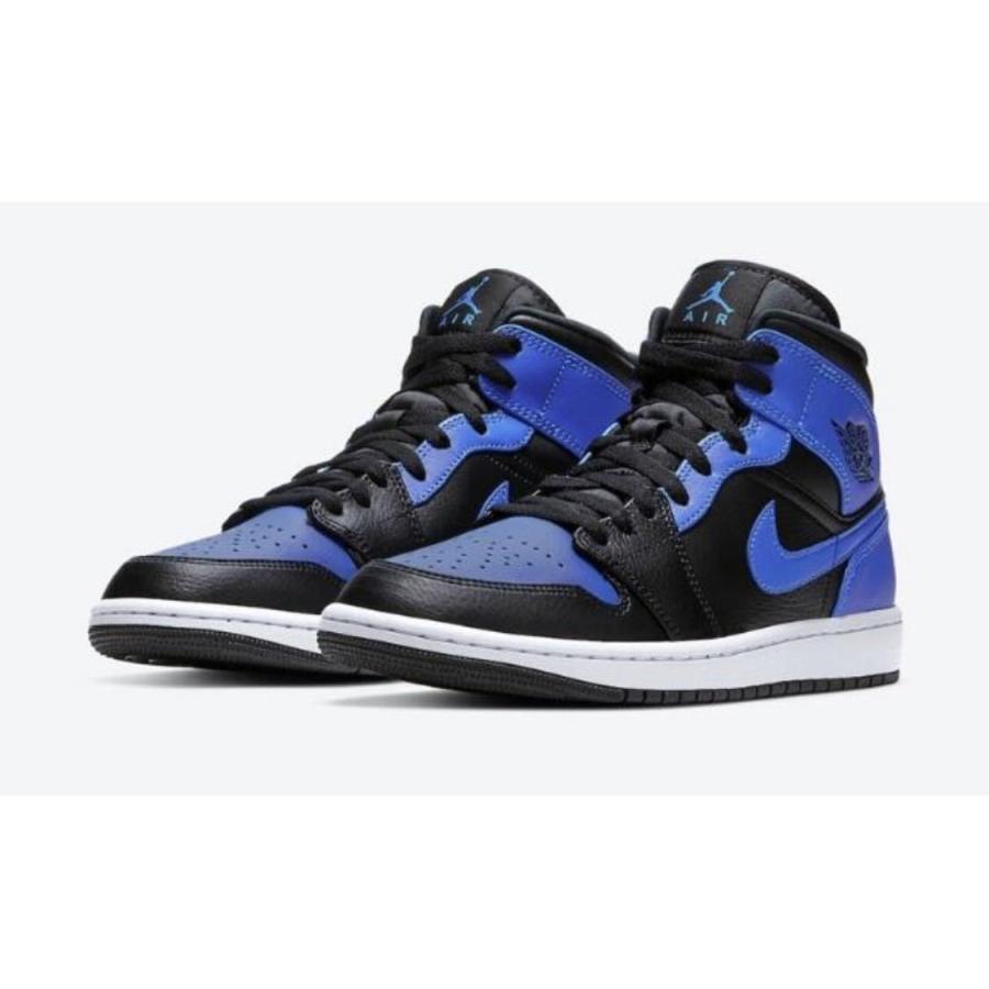 新品 21 国内黒タグ Nike Air Jordan 1 Mid Hyper Royal Black White 077 ナイキ エアジョーダン 1 ロイヤル ミッド Us9 27cm Nj478 イースマイル333 通販 Yahoo ショッピング