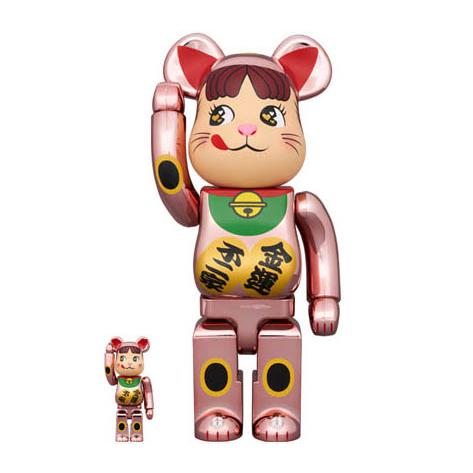 BE@RBRICK 招き猫 ペコちゃん 金運 ダブル小判 桃金メッキ 100 BE@RBRICK 招き猫 ペコちゃん 金運 ダブル小判 桃金メッキ 100