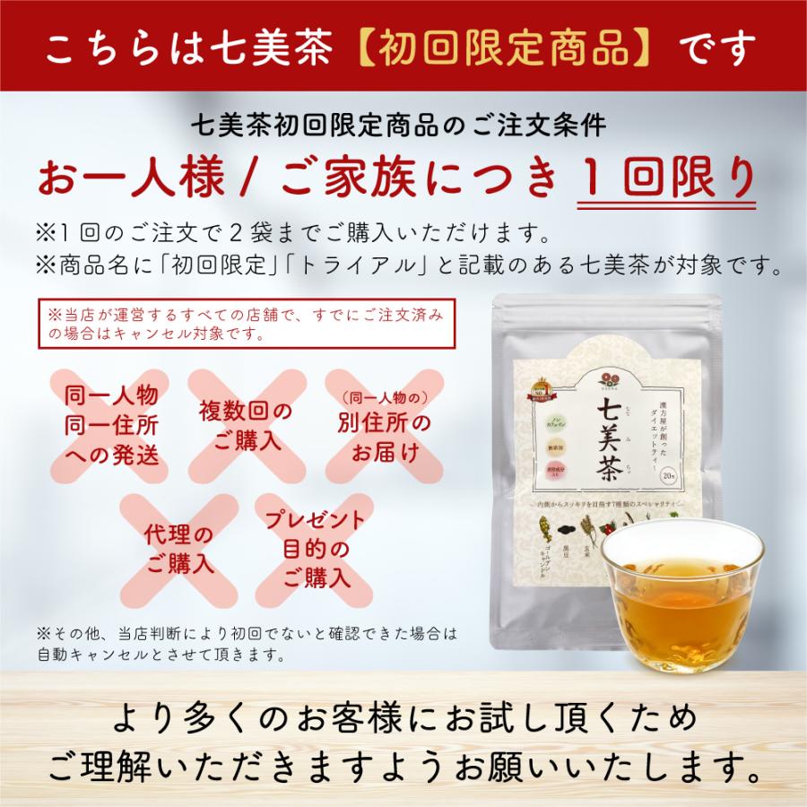 エソラ漢方薬本舗 ダイエット お茶 七美茶 40包 トライアル 初回限定