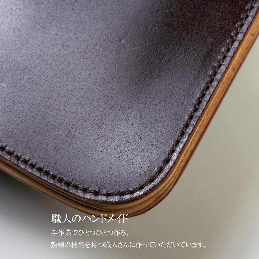 コードバン 長財布 メンズ 二つ折り財布 スリム 新喜皮革 ブランド 馬
