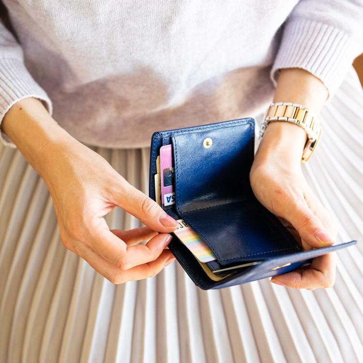 【イタリアンレザー】お札が折れない三つ折り財布　フルハンドメイド イタリアンレザー】お札が折れない三つ折り財布 フルハンドメイド