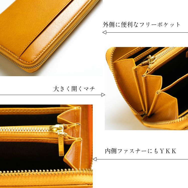 長財布 レディース メンズ 本革 ラウンドファスナー イタリアンレザー
