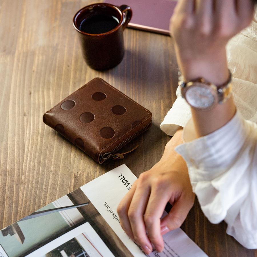 財布 二つ折り kanmi カンミ ボックス型 レディース 本革 革 ラウンド