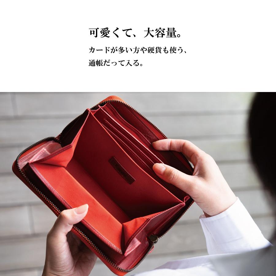 kanmi（カンミ） 長財布 レディース ラウンドファスナー 本革 大容量