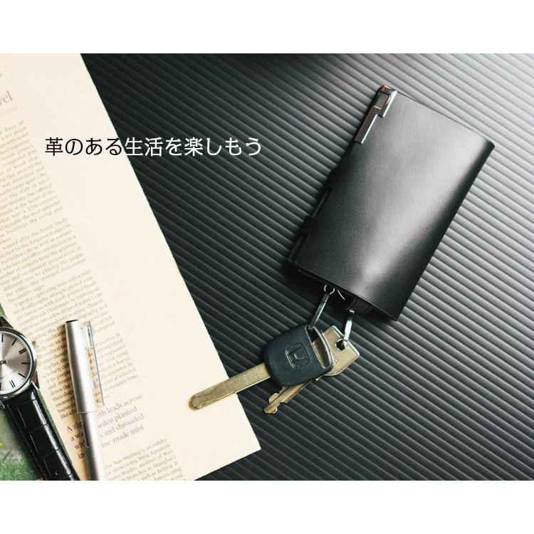 キーケース メンズ 革 カーボン スマートキーケース ブランド
