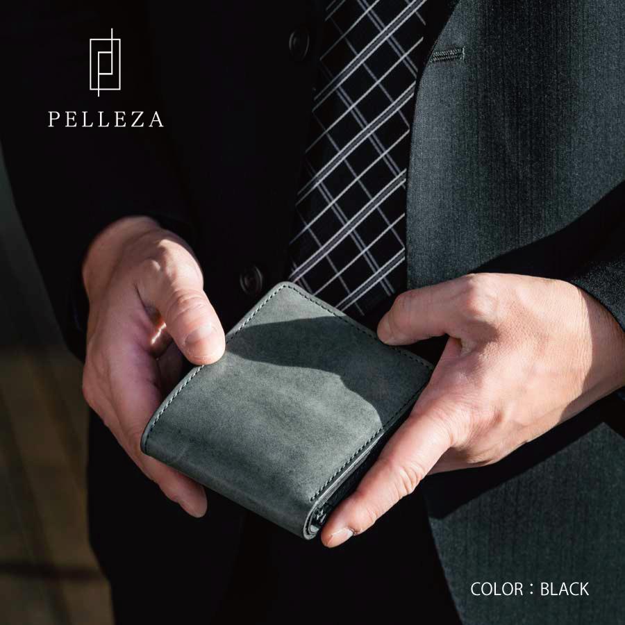 財布 メンズ 二つ折り 栃木レザー 二つ折り財布 PELLEZA 本革 ホワイトワックス ブランド 日本製 革 牛革 ヌメ革 父の日 誕生日 30代 40代 50代｜esound｜06