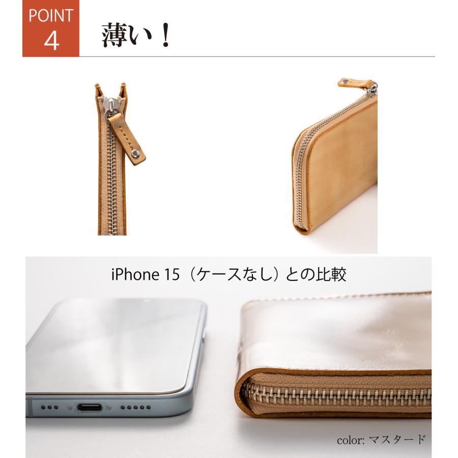 ミニ財布 メンズ レディース L字ファスナー 本革 革 薄い 薄型 スリム