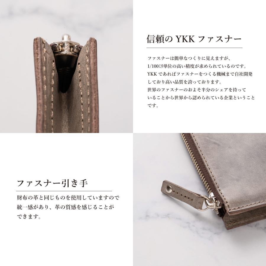 ミニ財布 メンズ レディース L字ファスナー 本革 革 薄い 薄型 スリム