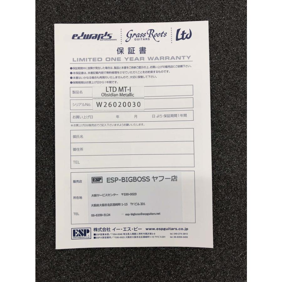 【即納可能】LTD MT-I Mick Thomsonシグネチュアモデル 重量2.55Kg シリアルNO.W26020030の画像