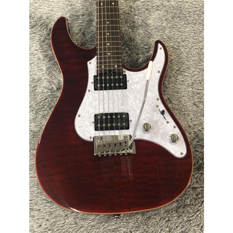 【YAHOOショッピング限定ワンオフ仕様】 G-SNAPPER-CTM See Thru Red(2ハムバッカー仕様＆コイルスプリットスイッチ付) シリアルNO.GC2603113の画像