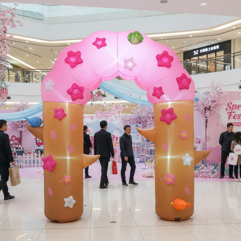 友愛玩具 エアーディスプレイアーチ 桜 DL-1108 簡単設置 ディスプレー 集客 販促 イベント 装飾 飾りの画像
