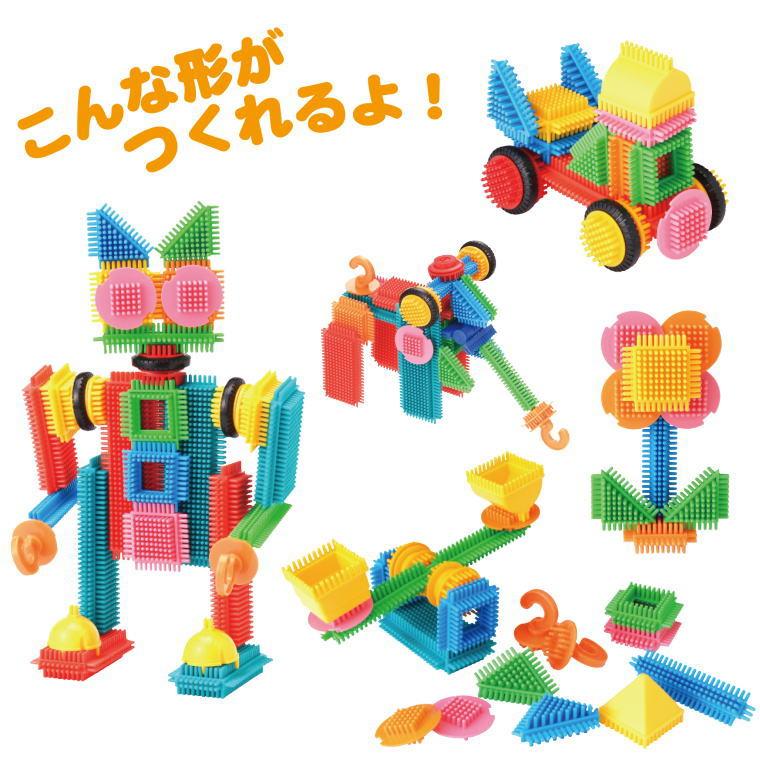 ペタペタブロック コンテナケース入り 200ピース M 日本製 知育