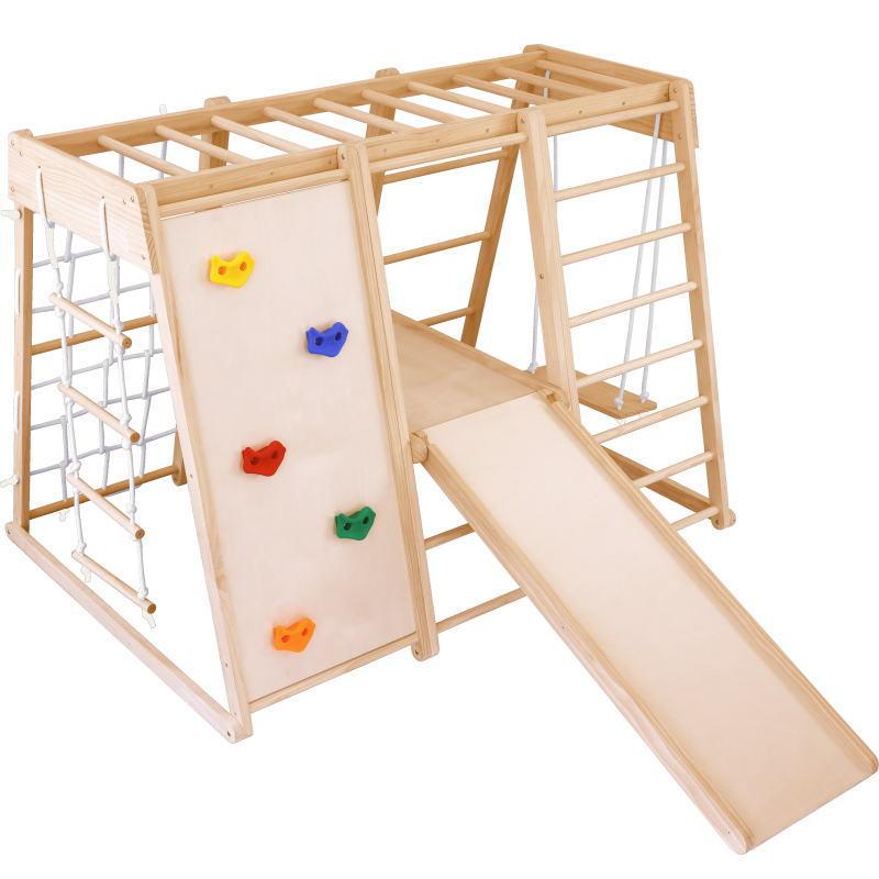 木製キッズプレイジム ベビージム 室内遊具 アスレチック すべり台