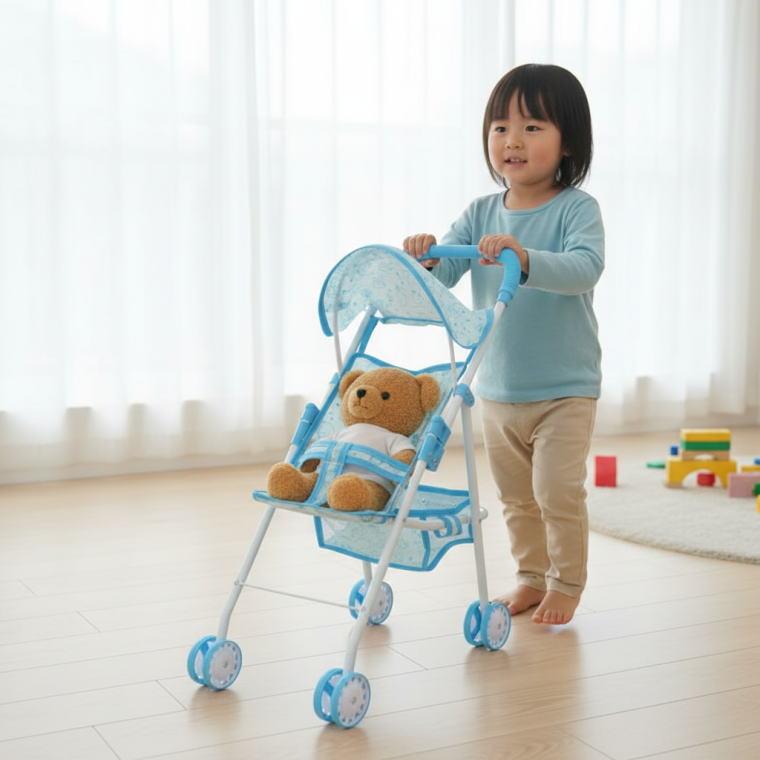 すみっコぐらし 友愛玩具 ベビーカー（ブルー） TY-0143BL おままごと