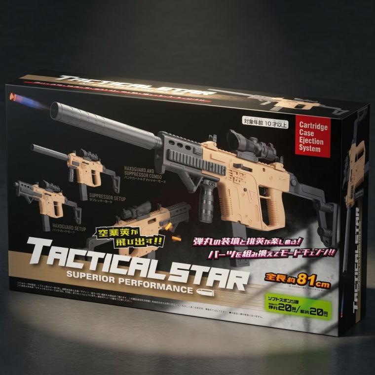 タクティカルスター 排莢式 トイガン おもちゃ 銃 3WAY モードチェンジ