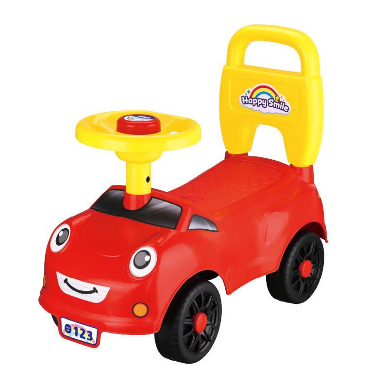 ハッピースマイル号 乗用玩具 足けりカー レッド 車のおもちゃ 室内