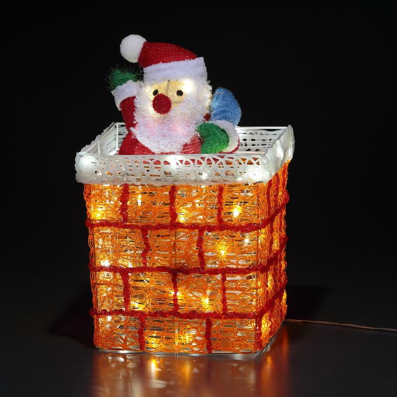 ムービングクリスタル 煙突サンタ クリスマス イルミネーション WG